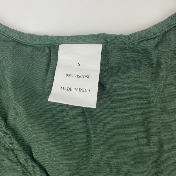 Womens Button Down Tunic Hunter Green Small - Picture 2 of 10